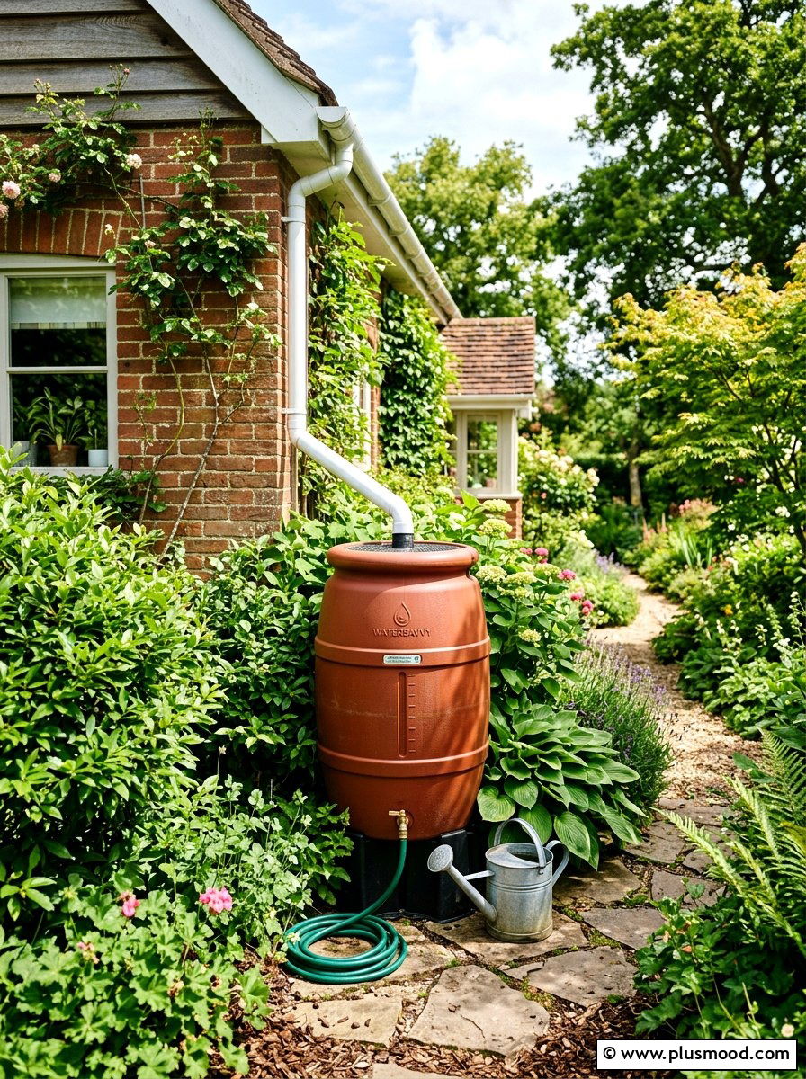 Rain barrel irrigation - 25 small backyard ideas on a budget