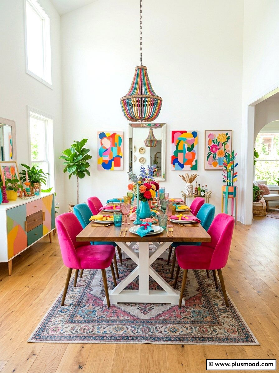 Rainbow Bright Celebration Table - 25 summer tablescape ideas
