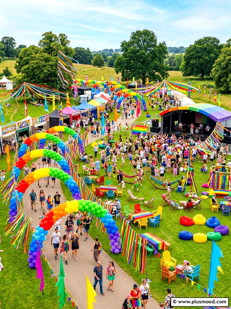 Rainbow Color Fest - 25 summer outdoor birthday party ideas