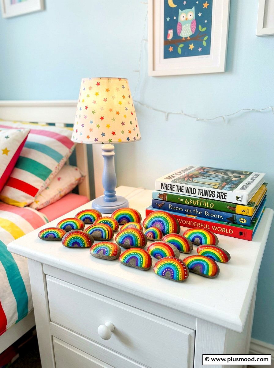 Rainbow Rock - 25 painted rock ideas for kids