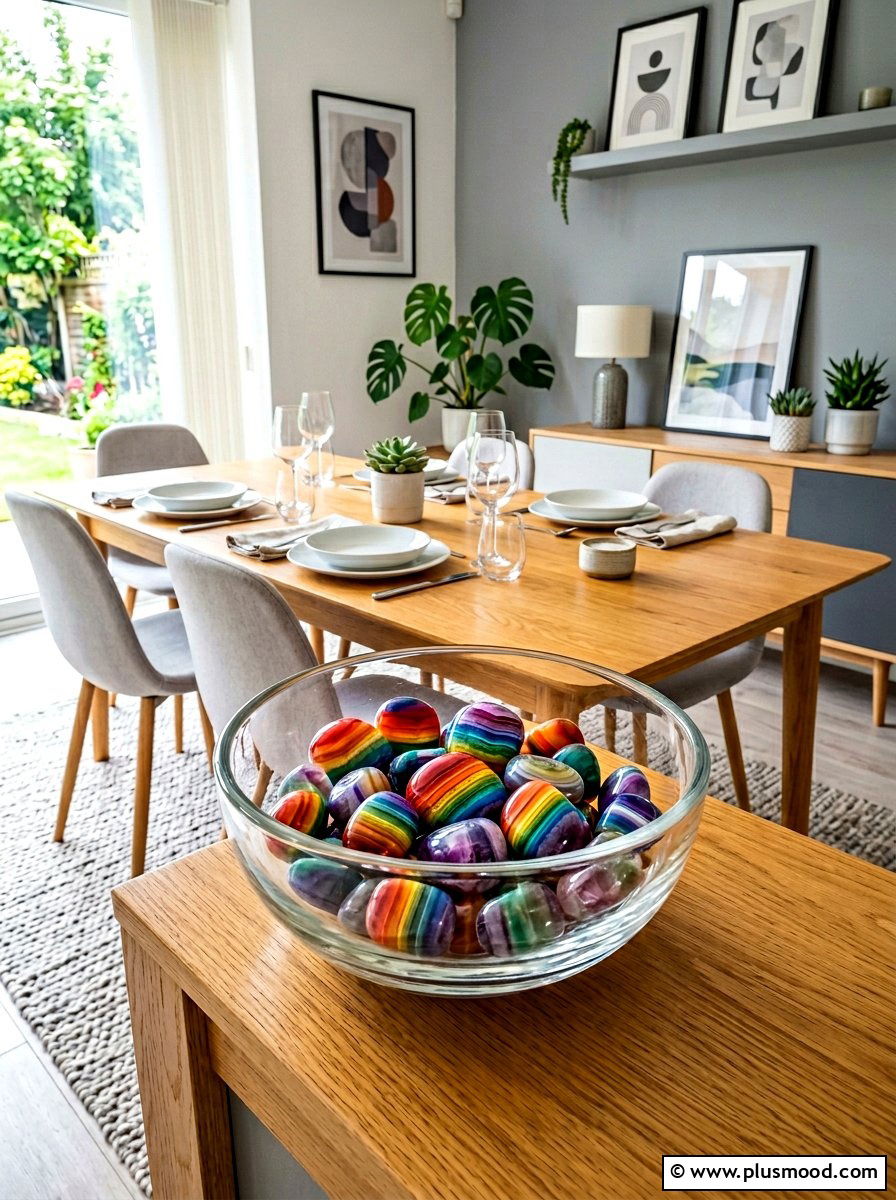 Rainbow stone patterns - 25 painted rock ideas with acrylic paint
