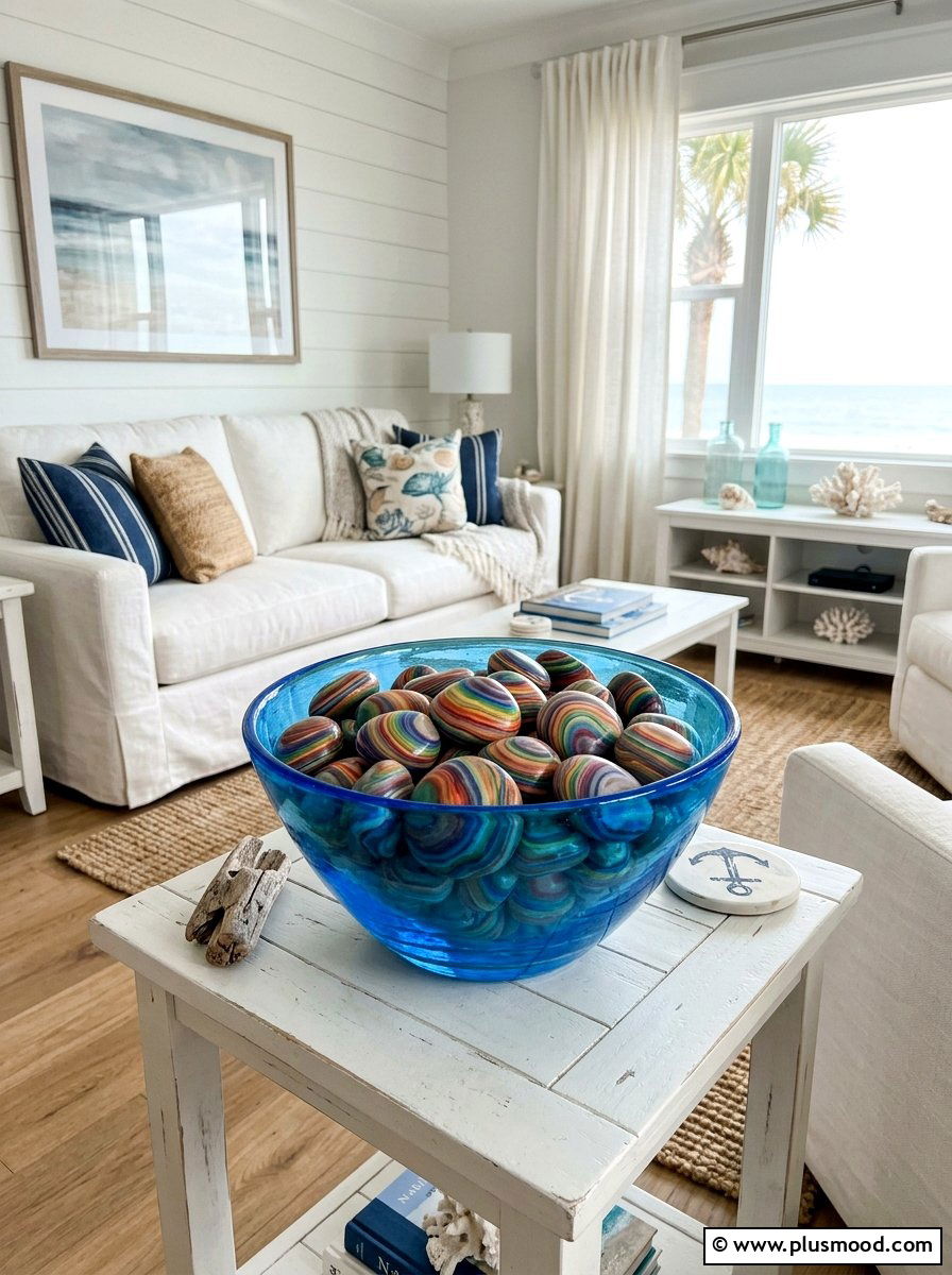 Rainbow swirl rock - 25 painted rock ideas with rainbow design