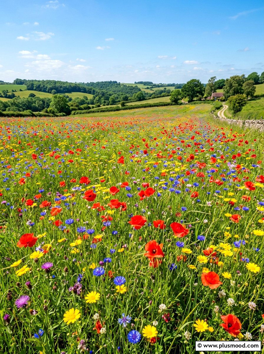 Rainbow wildflower meadow - 25 summer color scheme landscaping ideas