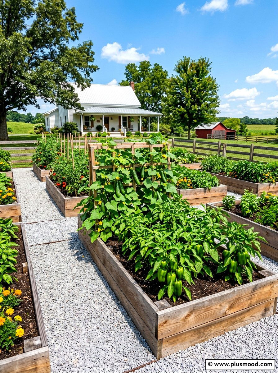 Raised Bed Vegetable Garden - 25 summer edible garden ideas
