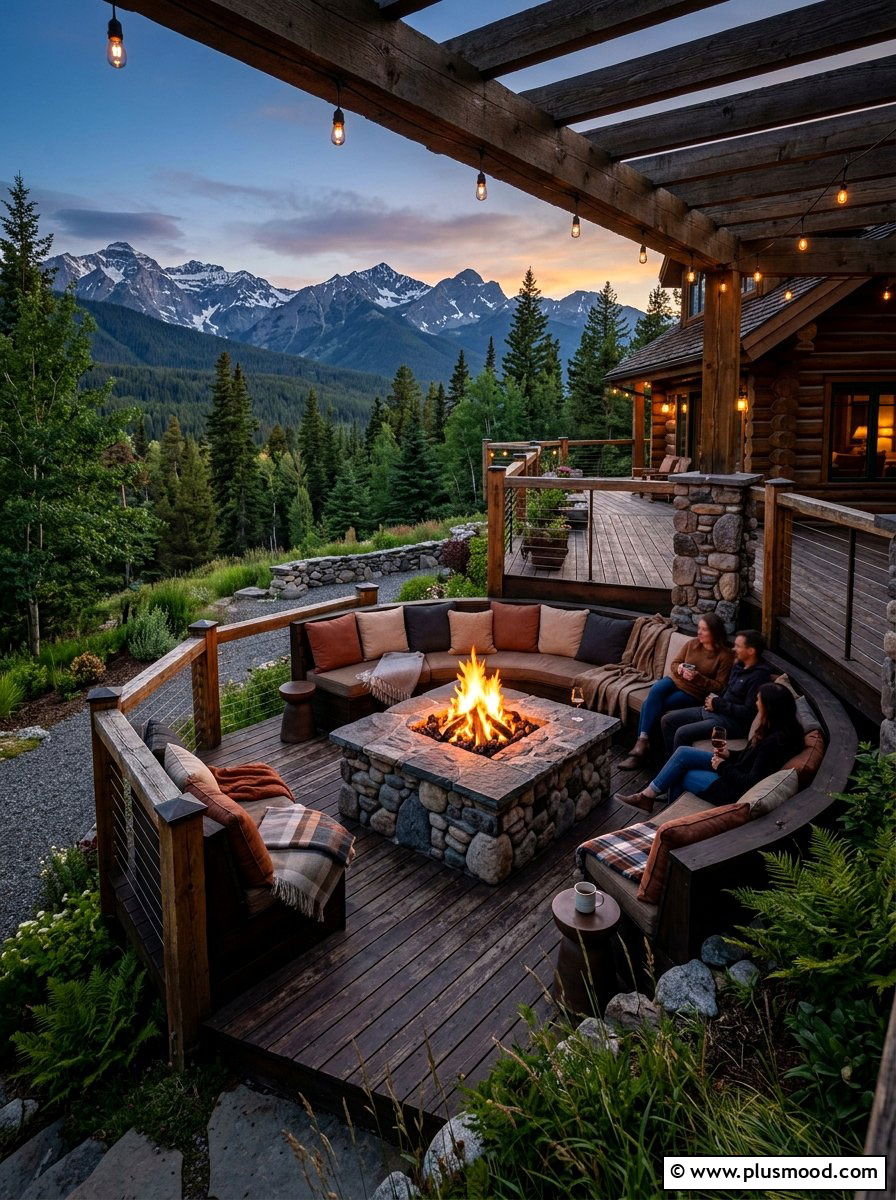 Raised Deck With Built In Fire Pit - 25 small backyard ideas with raised deck