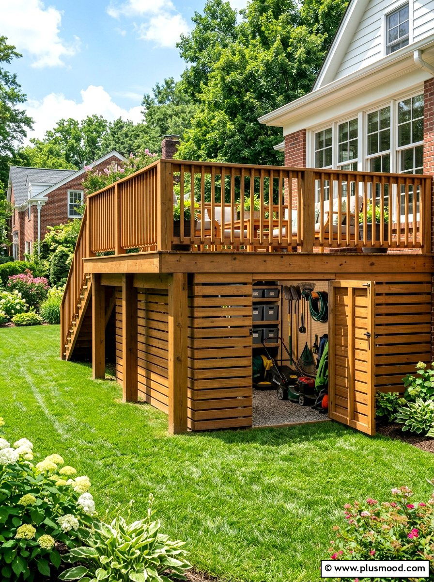Raised Deck With Under Deck Storage - 25 small backyard ideas with raised deck