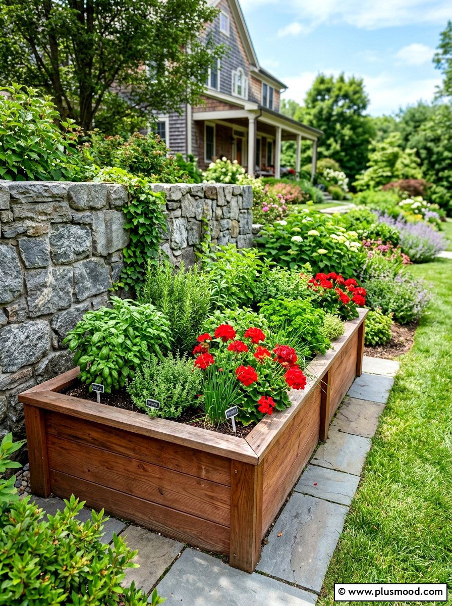 Raised Garden Bed - 25 summer tidy front yard ideas