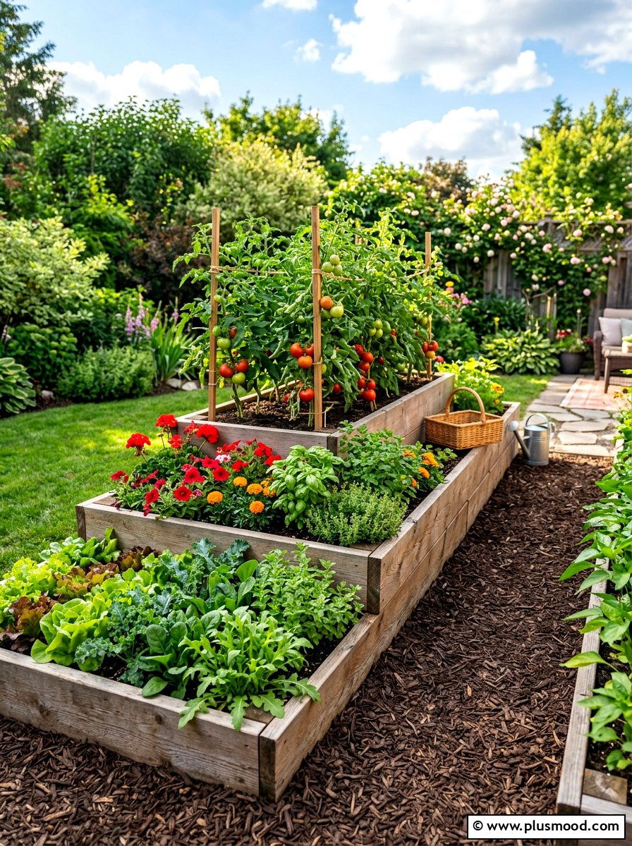 Raised Garden Beds - 25 small backyard ideas for corner lots