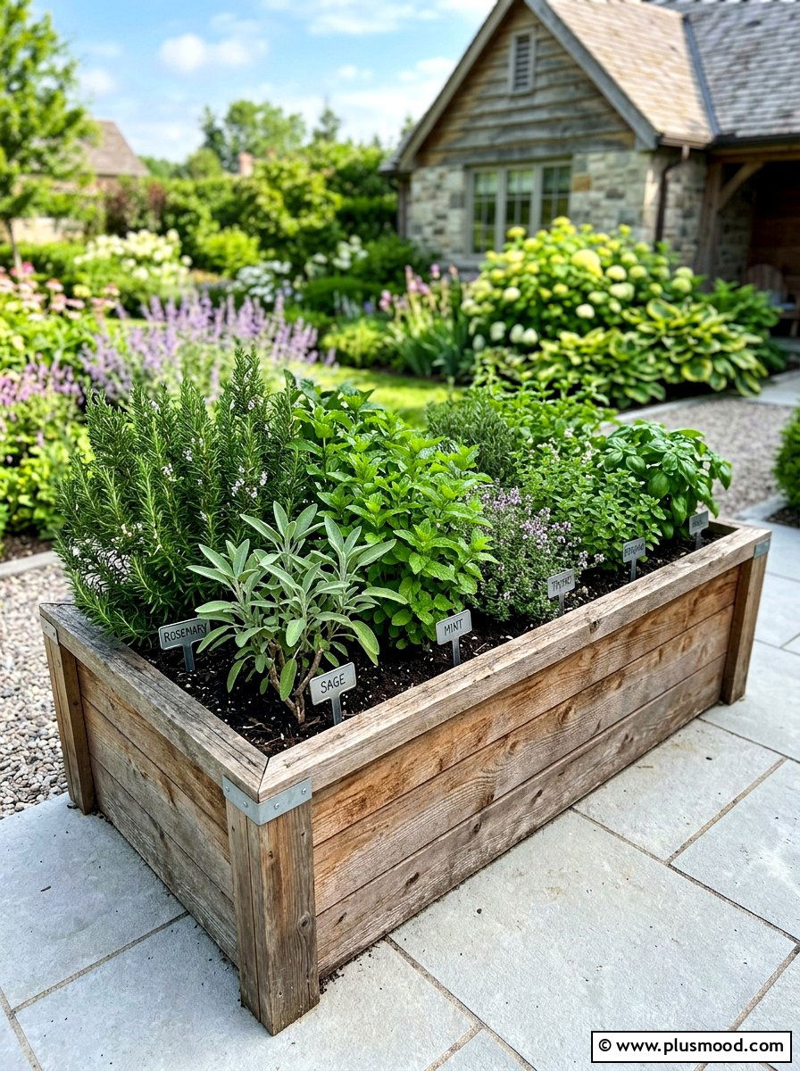 Raised Herb Bed - 25 summer sensory garden ideas