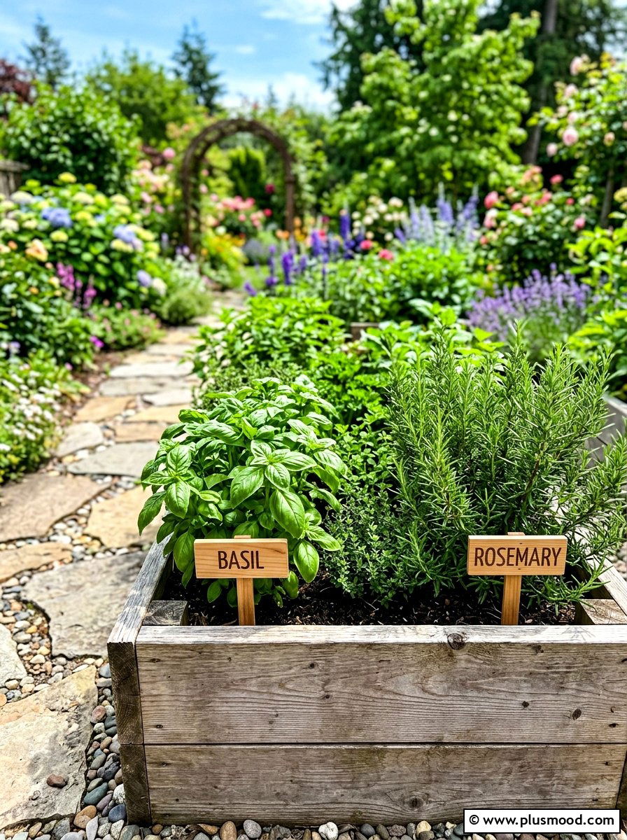 Raised Herb Garden - 25 summer backyard decor ideas