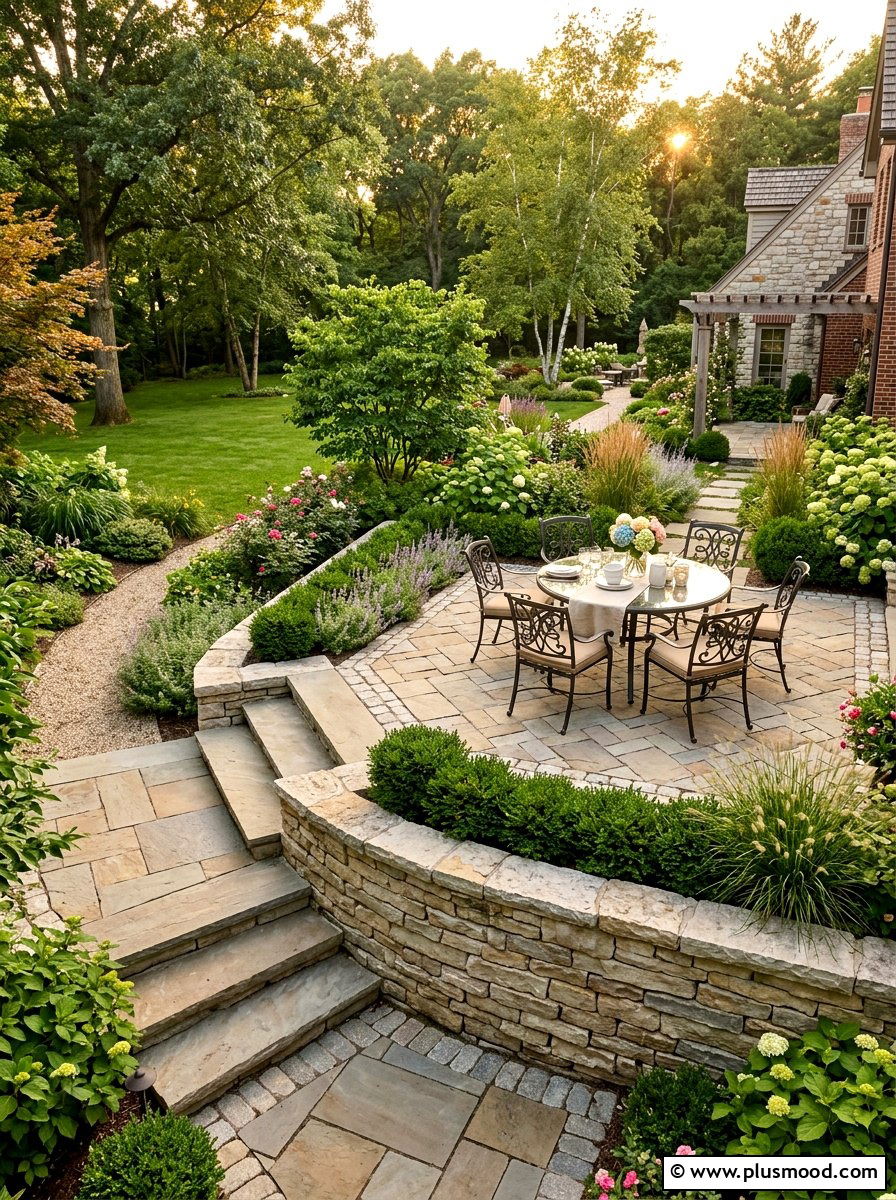 Raised Paver Terrace For Dining - 25 small backyard ideas with pavers