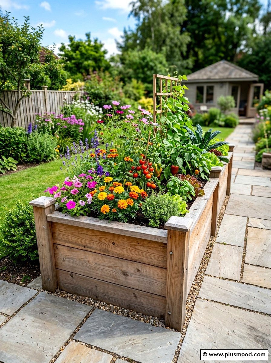 Raised Planter Box - 25 summer patio garden ideas