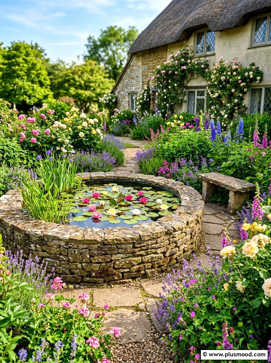 Raised Stone Pond - 25 summer pond ideas for backyard