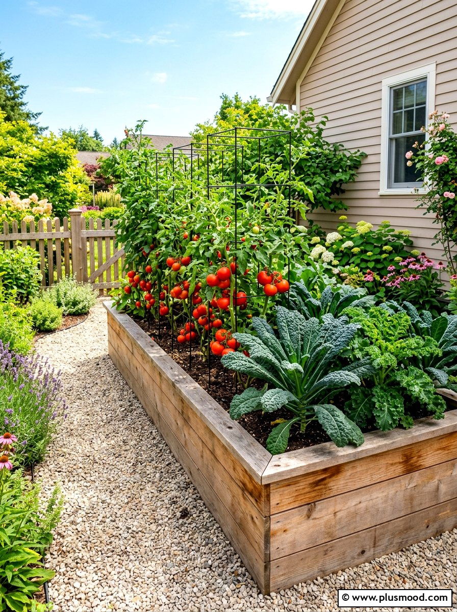 Raised Vegetable Bed - 25 summer side yard garden ideas
