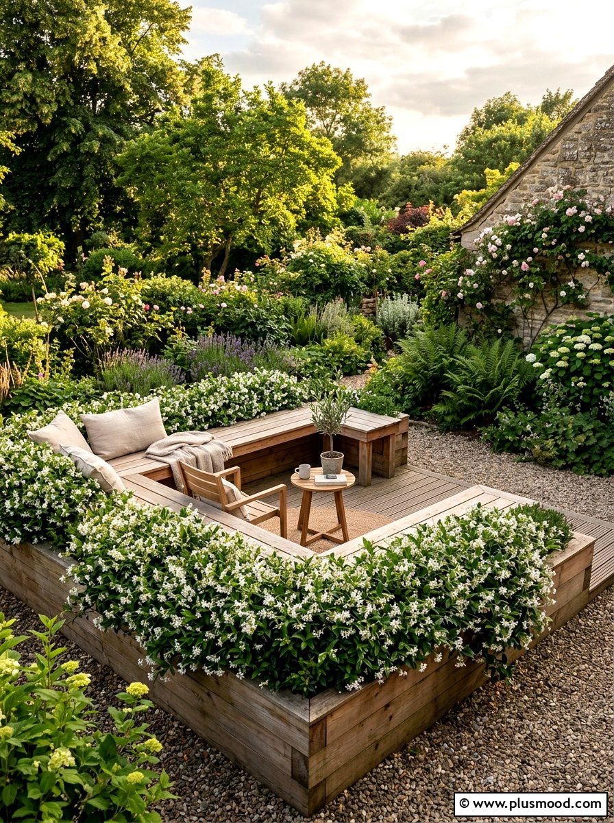 Raised bed with seating - 25 small backyard ideas with raised garden
