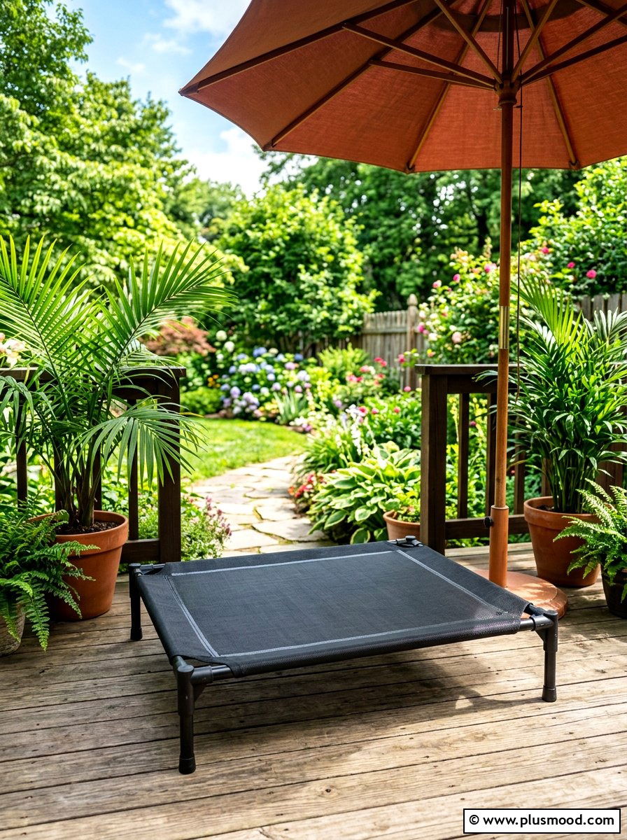 Raised dog bed - 25 summer backyard ideas for dogs