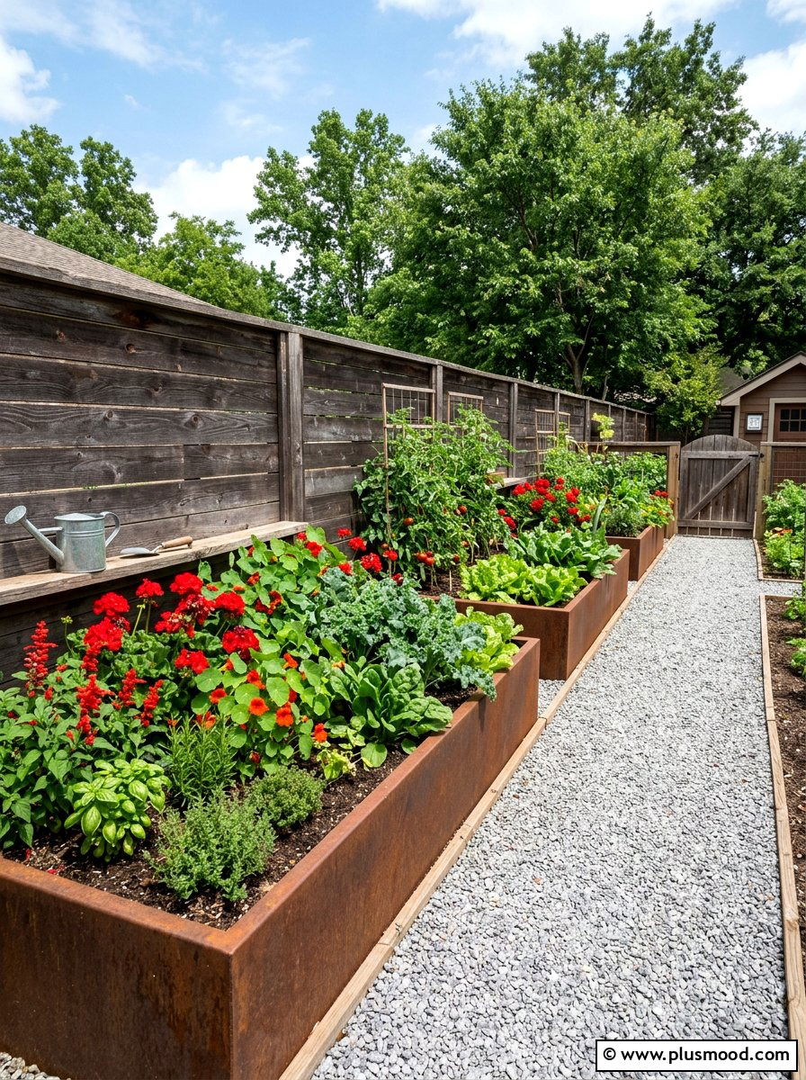 Raised garden bed - 25 small backyard ideas for narrow lots