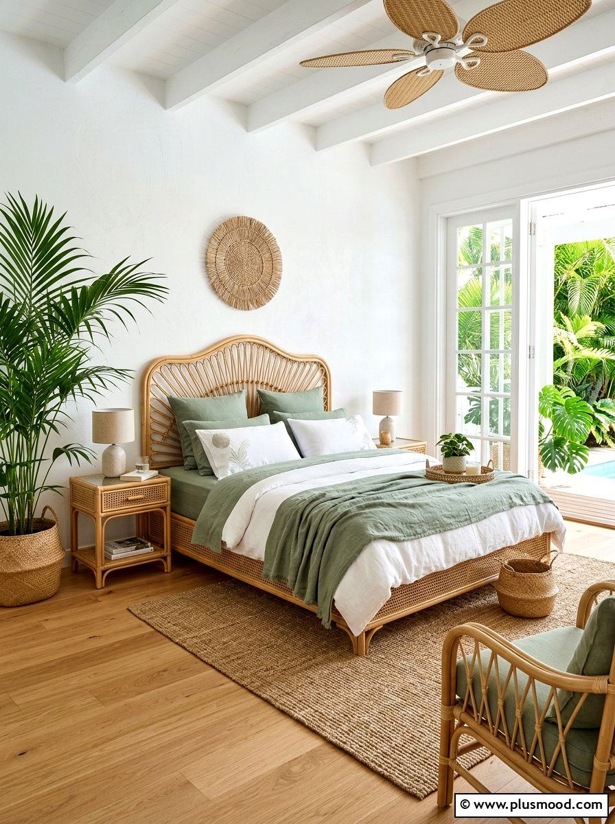 Rattan Bedroom Furniture - 25 summer tropical bedroom ideas