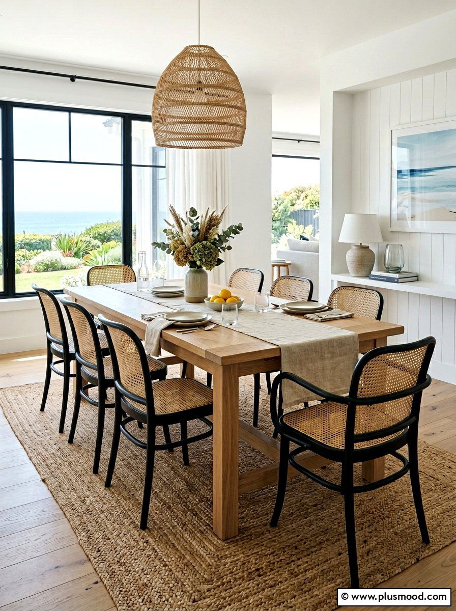 Rattan Dining Chair - 25 summer decor ideas with rattan