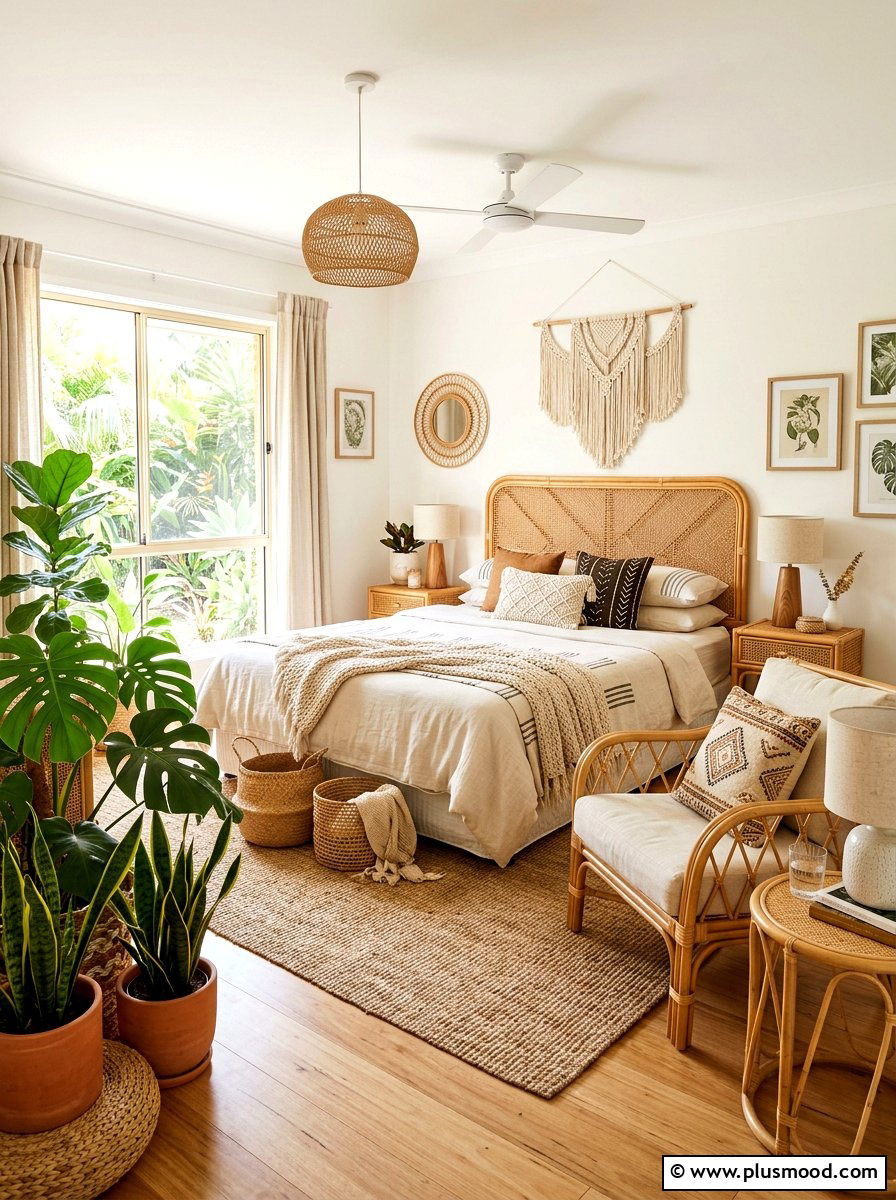 Rattan Furniture - 25 best summer bedroom ideas