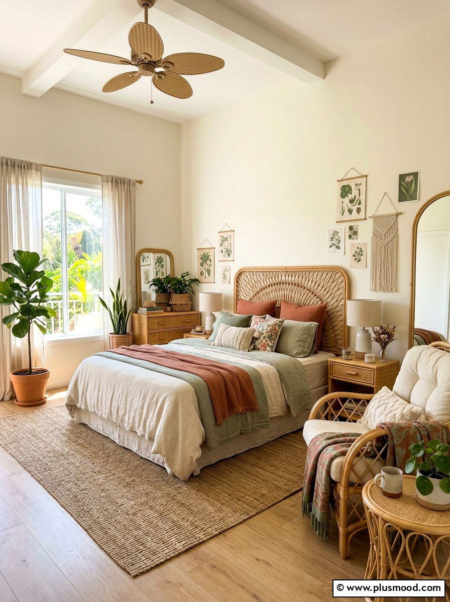 Rattan Furniture Bedroom - 25 summer bedroom decor ideas