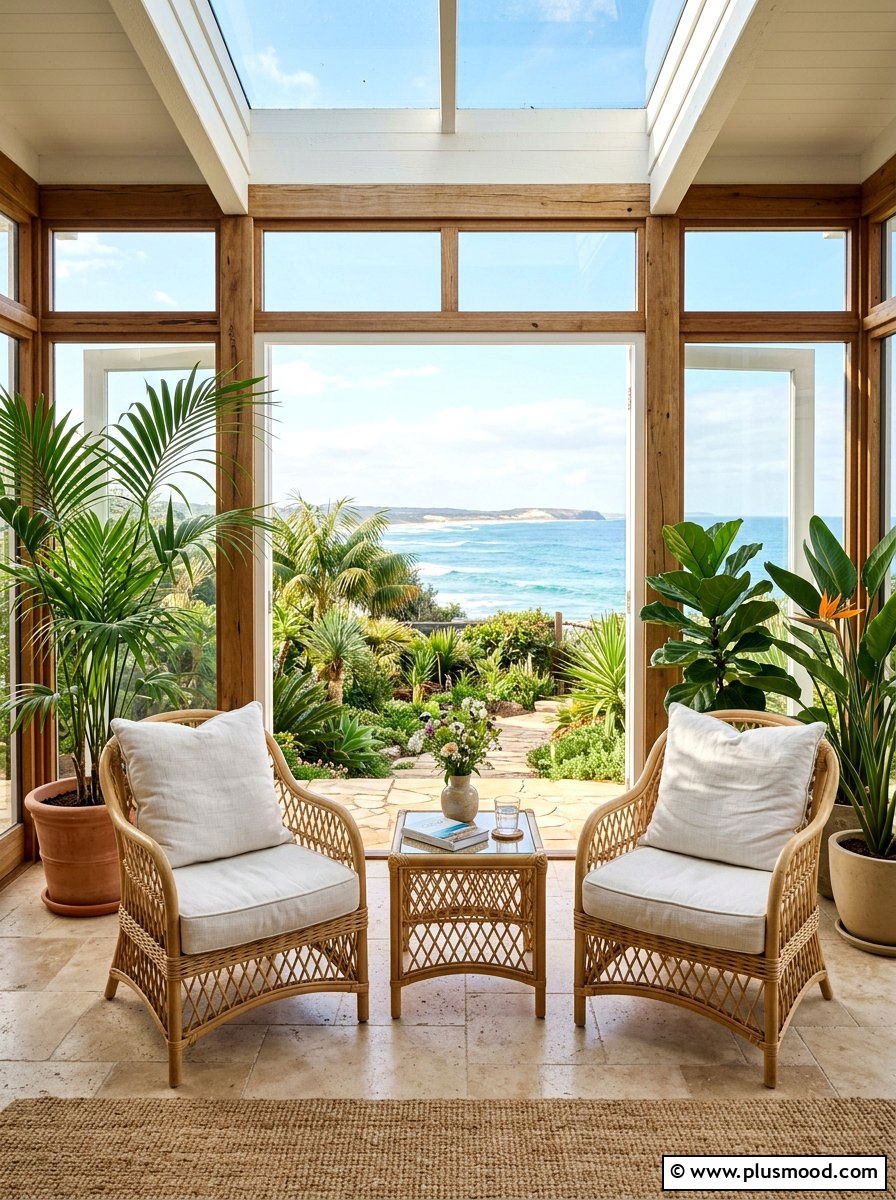 Rattan Furniture Coastal Sunroom - 25 summer coastal decor ideas