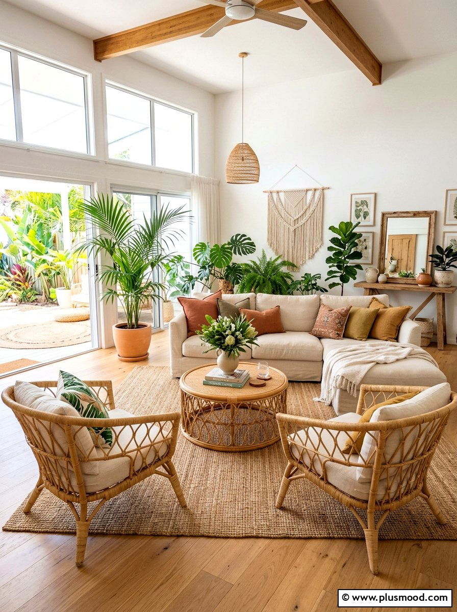 Rattan Furniture Living Room - 25 light summer living room ideas