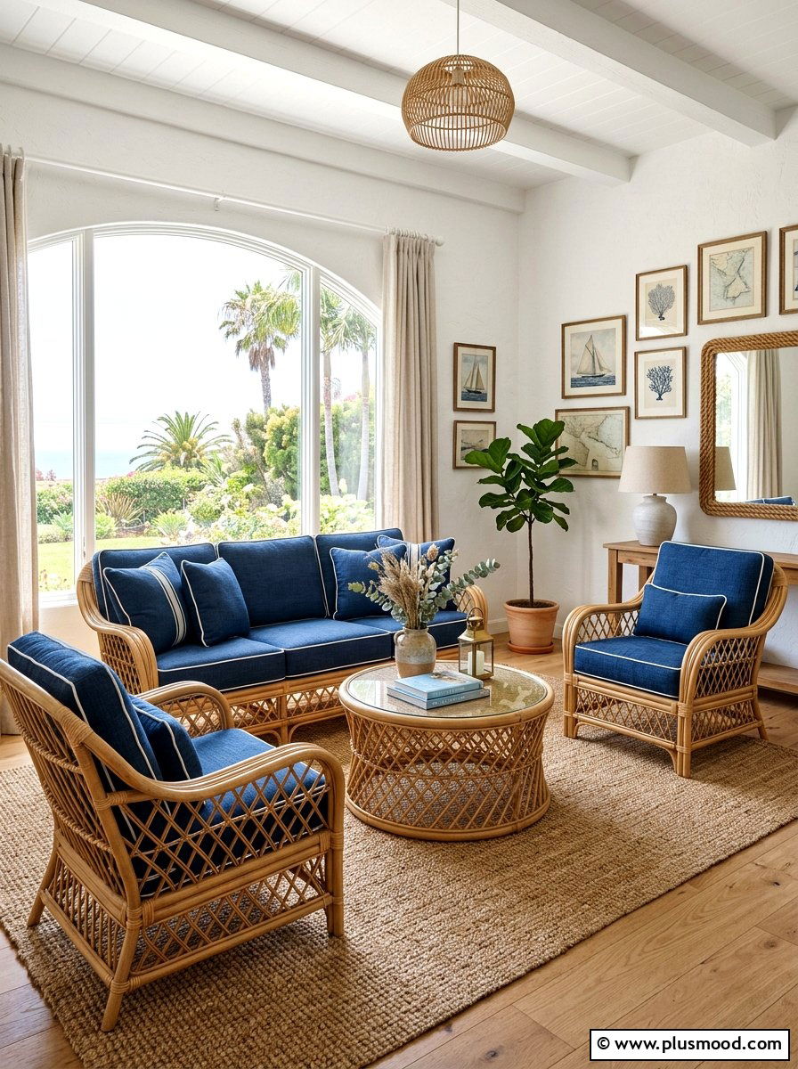 Rattan Furniture Living Room - 25 summer nautical decor ideas for living room