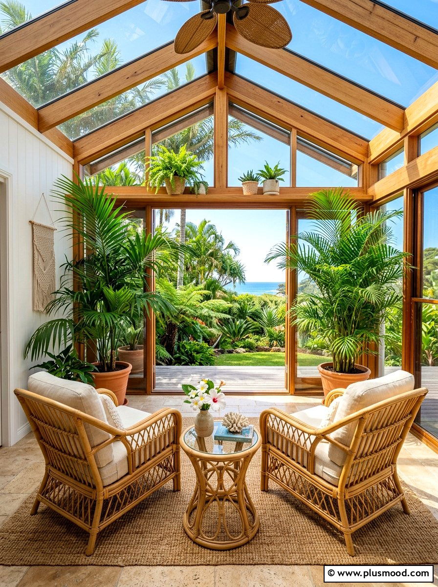 Rattan Furniture Sunroom Style - 25 summer beach house decorating ideas
