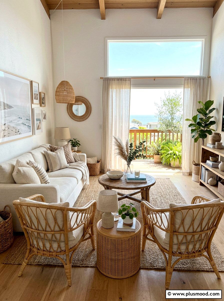 Rattan Furniture - 25 airy summer living room ideas