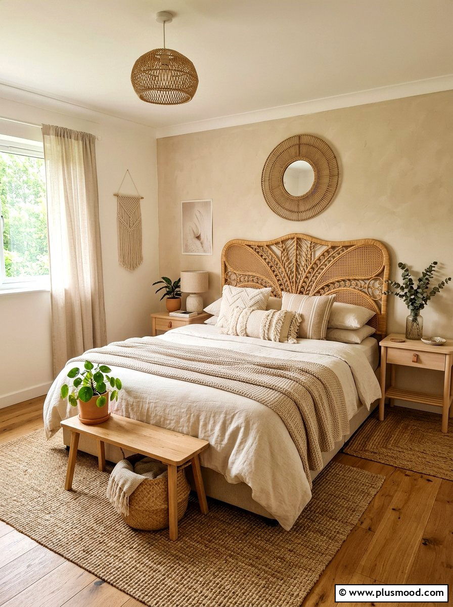 Rattan Headboard Decor - 25 summer room refresh ideas for bedroom