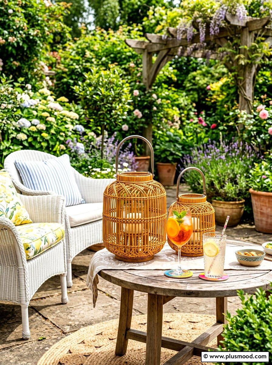 Rattan Lantern With Handle - 25 summer front porch lantern ideas