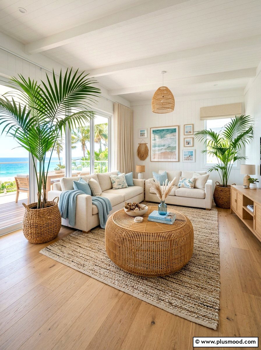 Rattan Living Room - 25 summer decor ideas with rattan