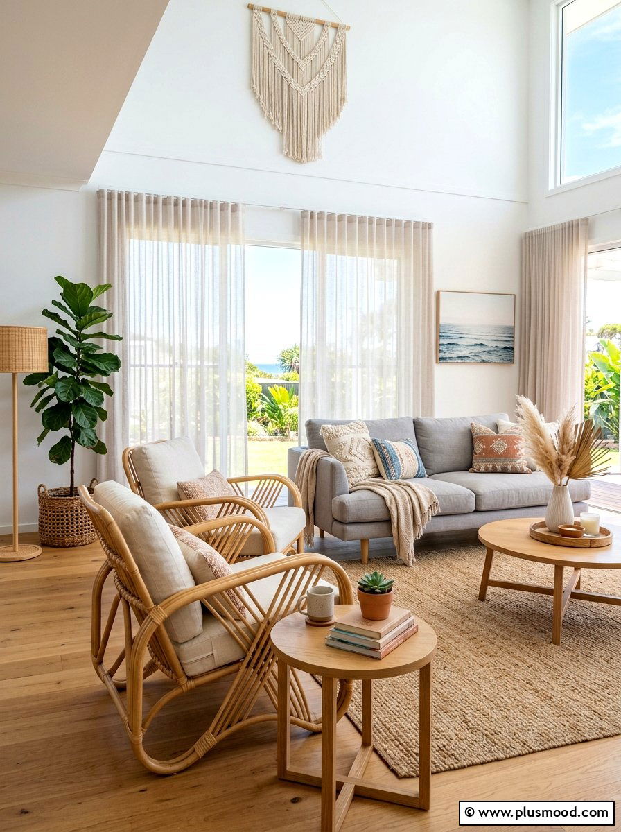 Rattan Living Room Chairs - 25 summer layered texture ideas for living room