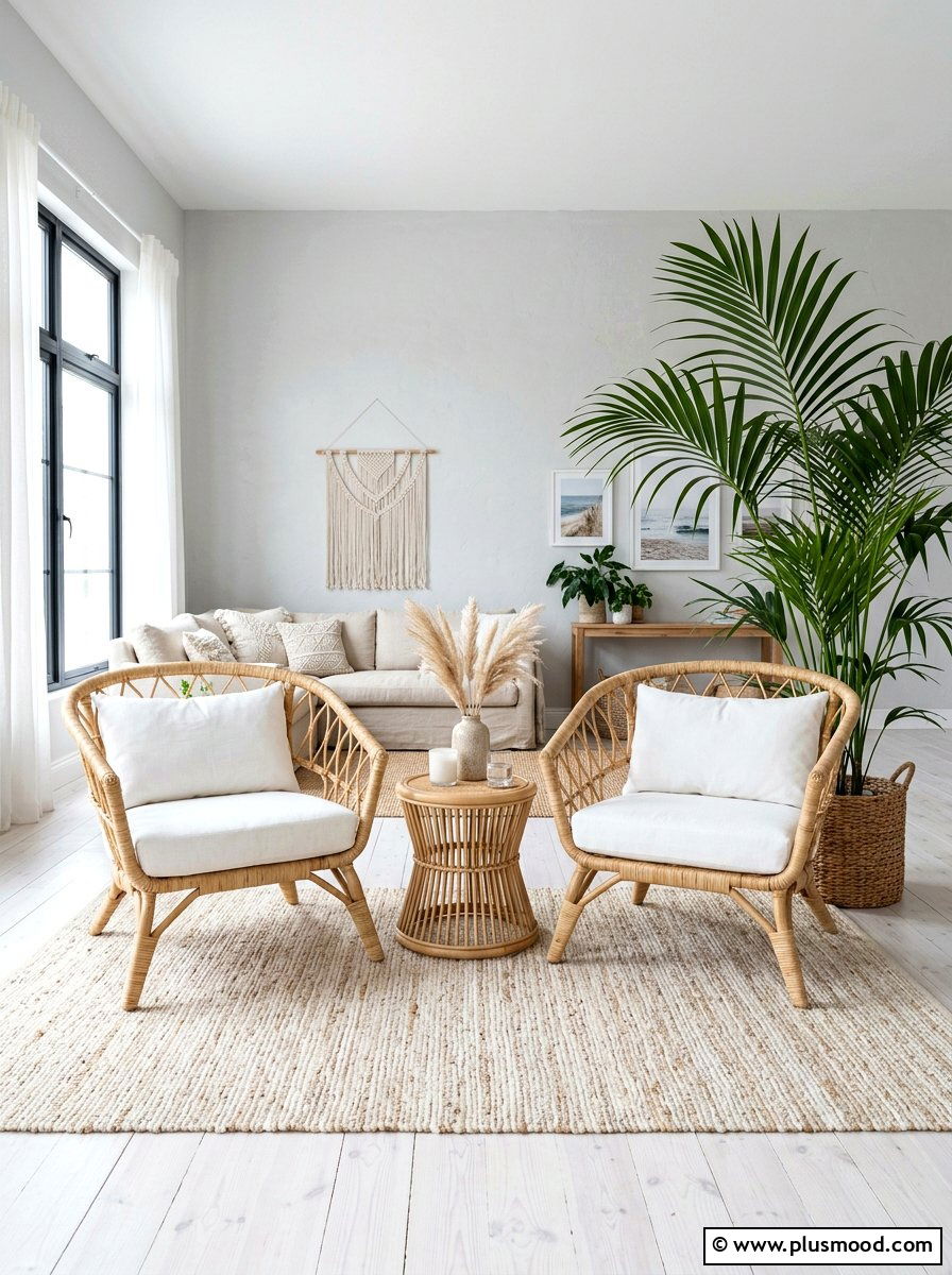 Rattan Living Room Furniture - 25 coastal summer living room ideas