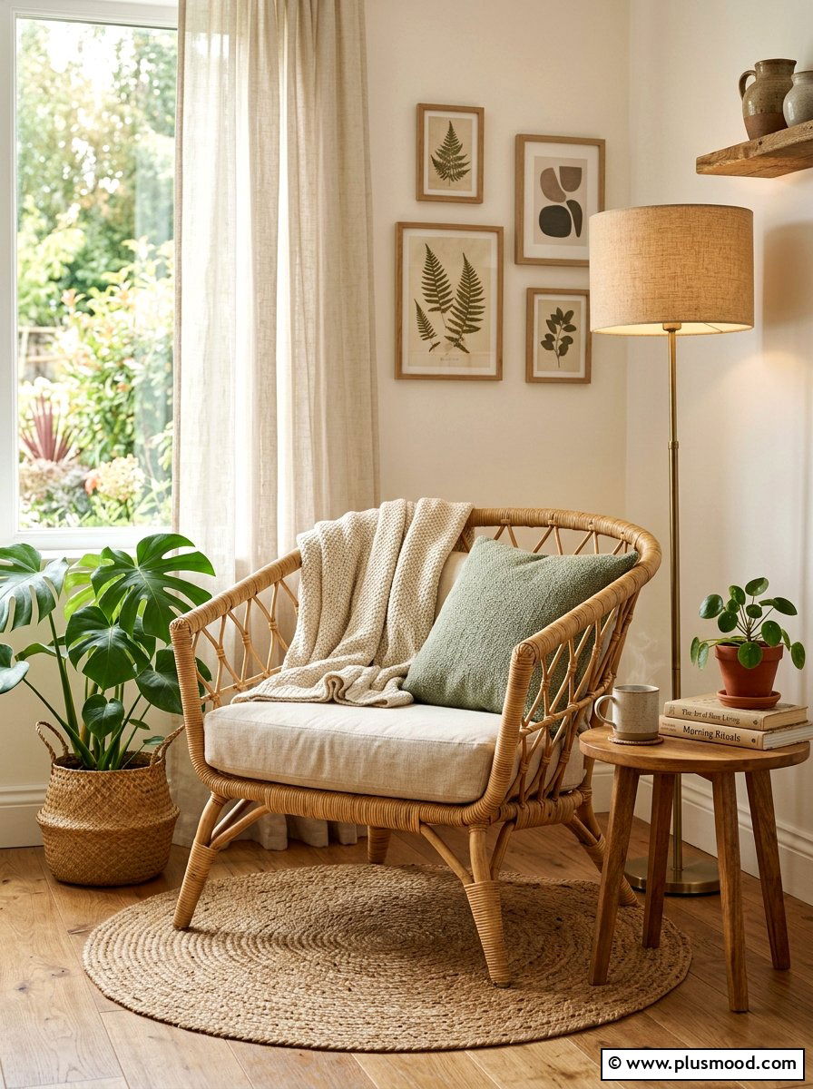Rattan Lounge Chair - 25 summer decor ideas with rattan