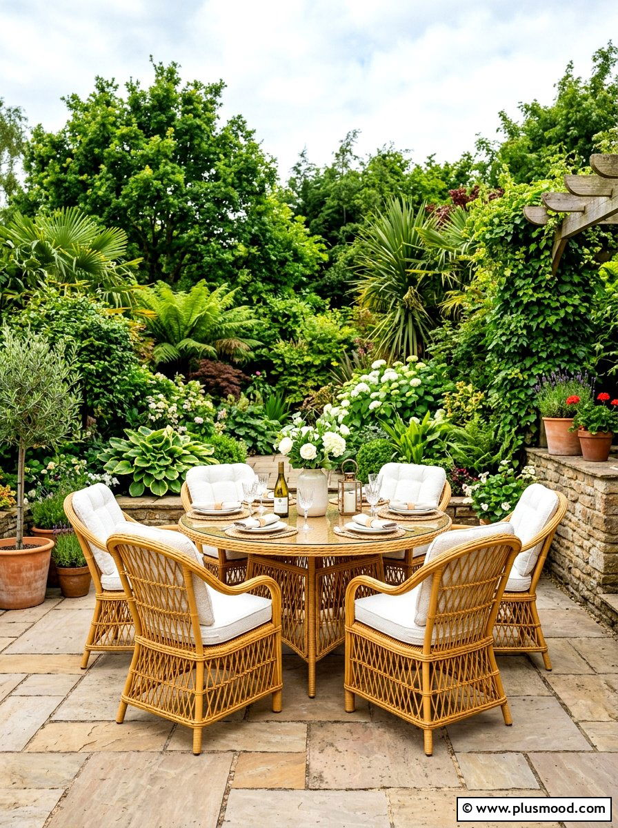 Rattan Patio Furniture - 25 late summer outdoor dining ideas