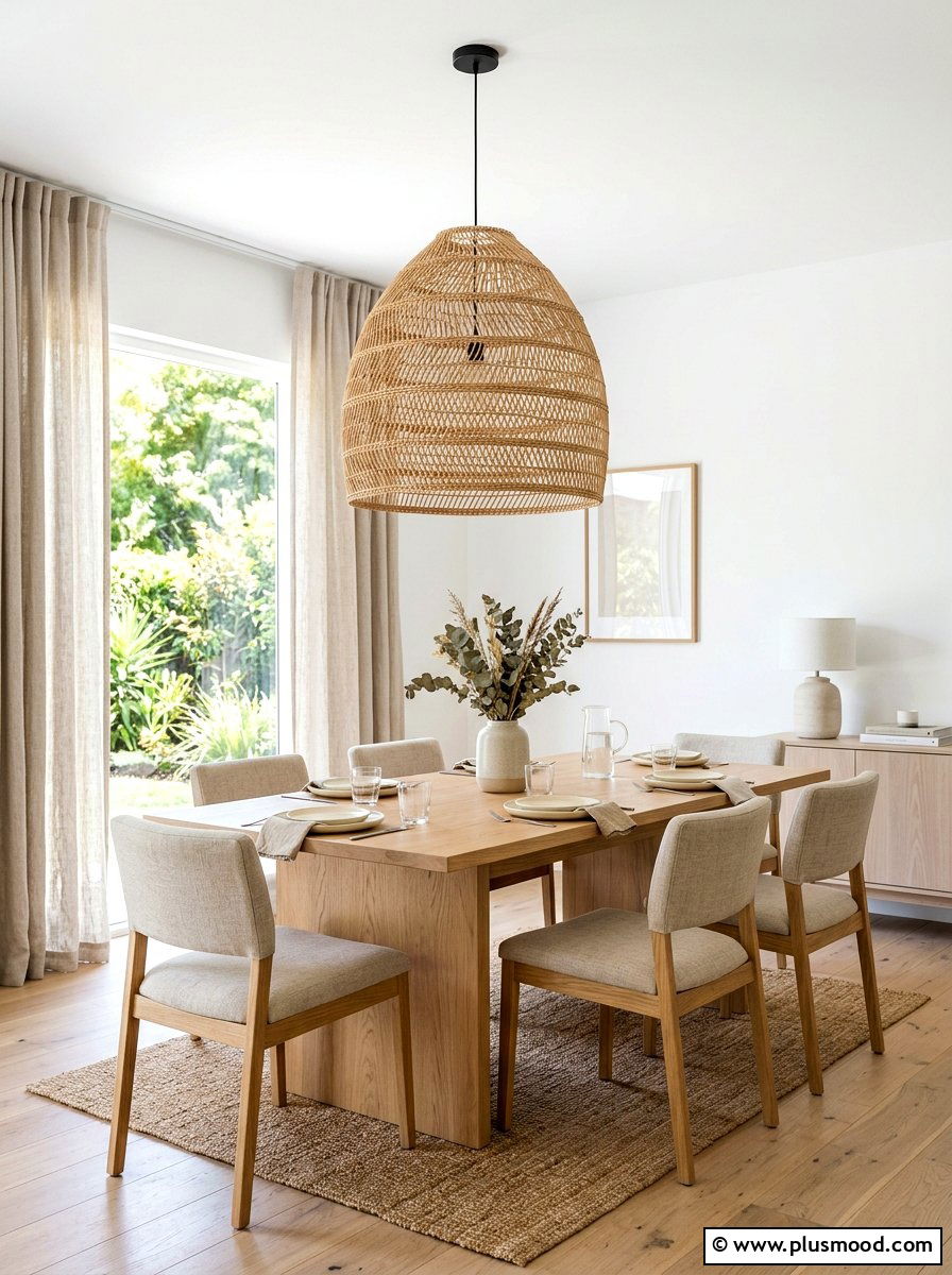 Rattan Pendant Light Fixture - 25 summer rattan decor ideas