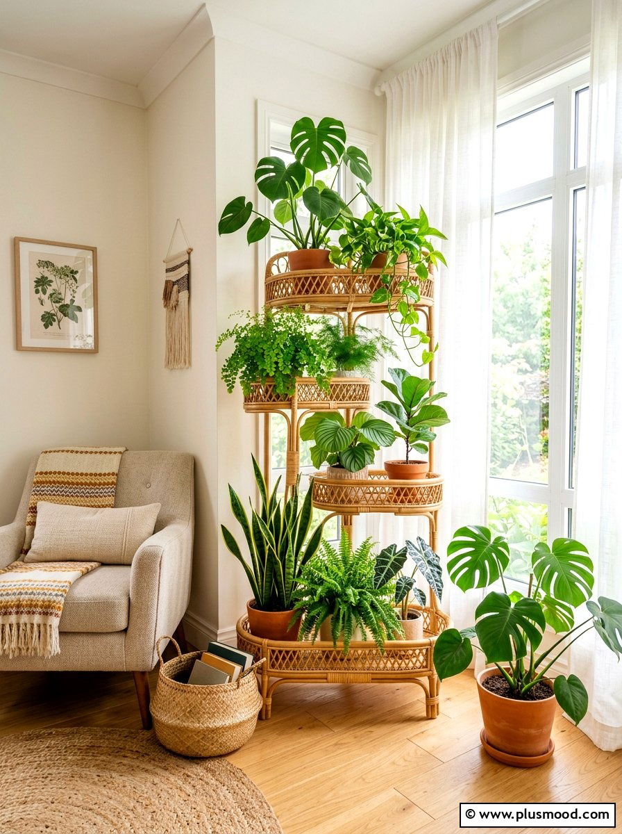 Rattan Plant Stand Indoor - 25 summer rattan decor ideas