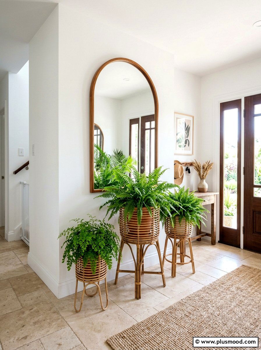 Rattan Planter Stand - 25 summer botanical decor ideas