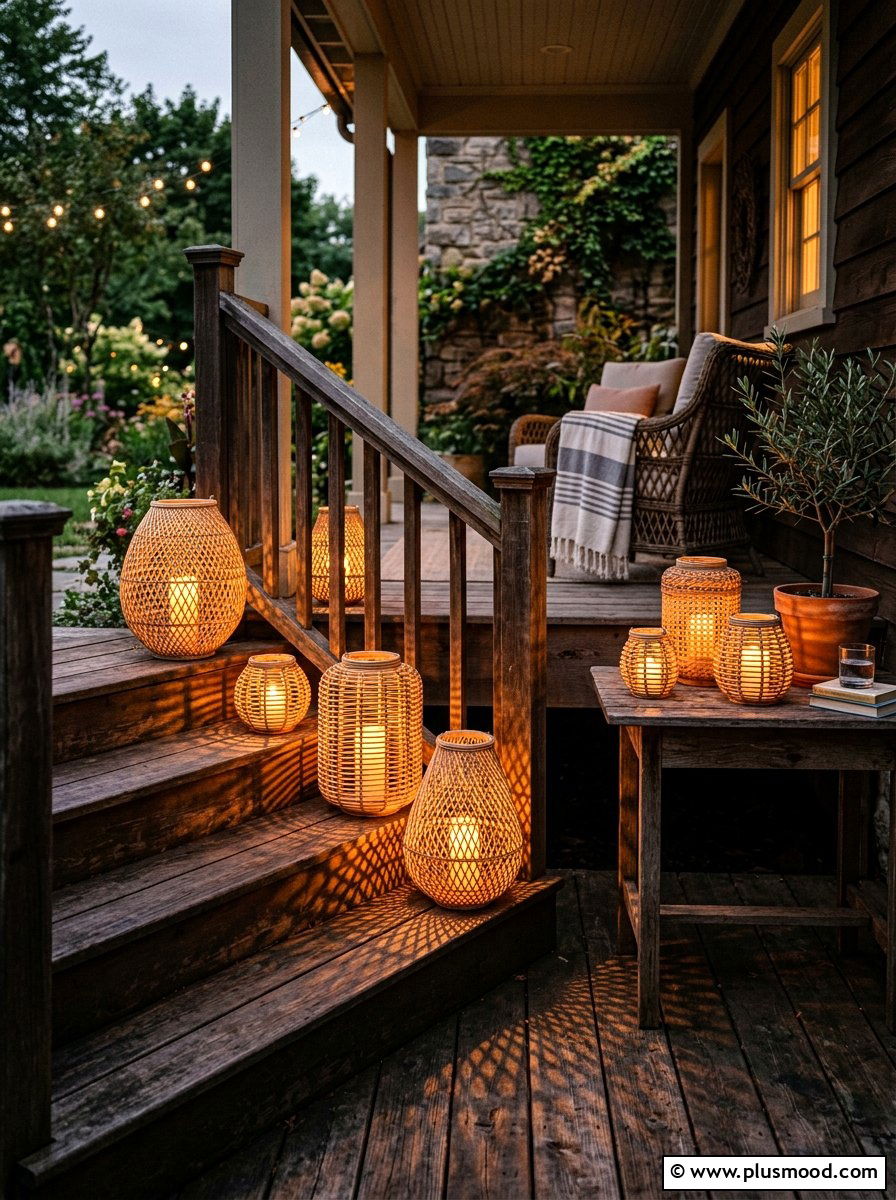 Rattan Porch Lantern - 25 beautiful summer porch ideas