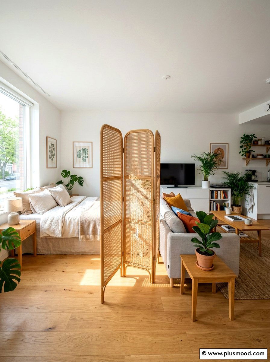 Rattan Room Divider Screen - 25 summer rattan decor ideas