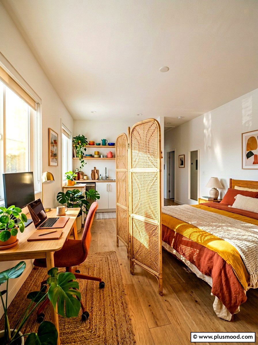 Rattan Room Divider - 25 summer decor ideas with rattan