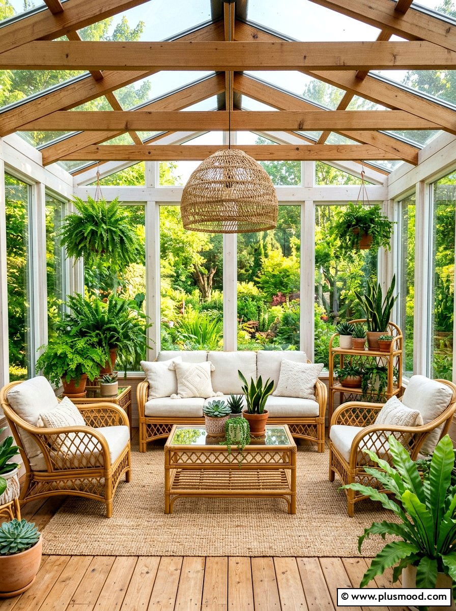 Rattan Sunroom - 25 early summer decor ideas