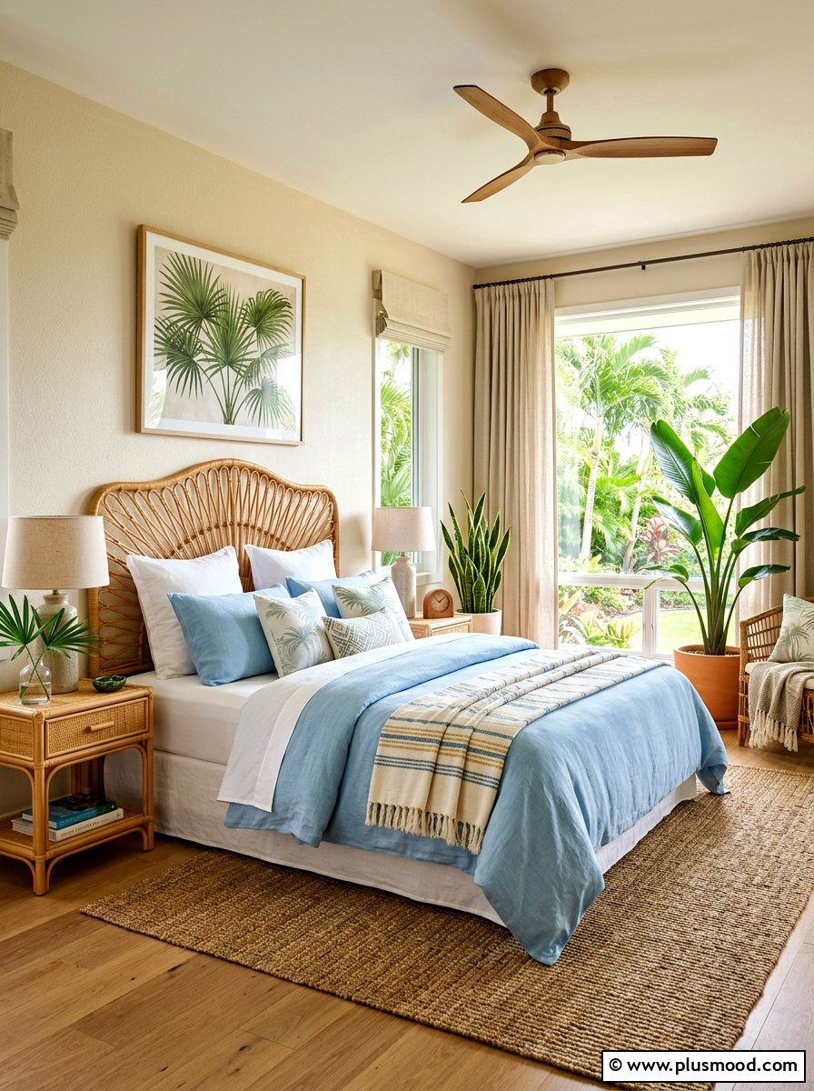 Rattan bedroom furniture - 25 summer bedroom refresh ideas