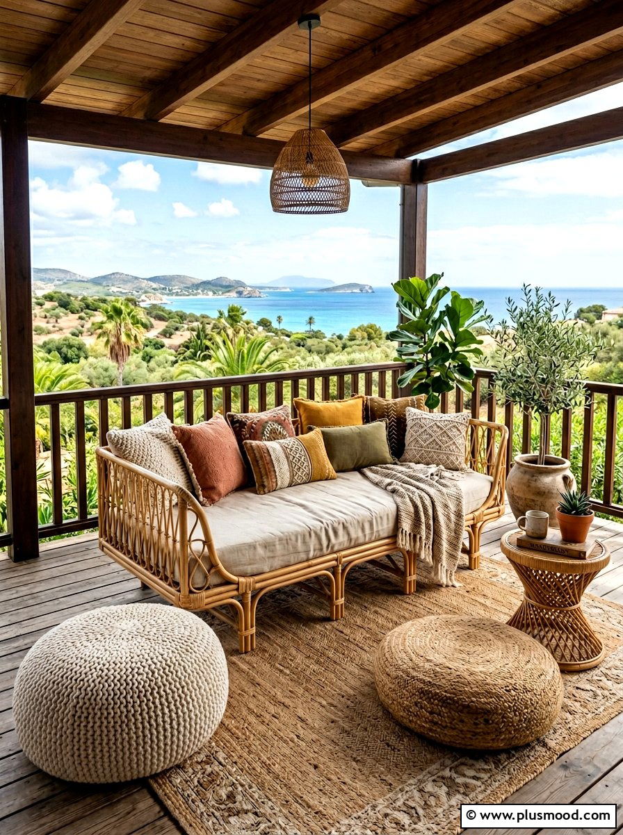 Rattan furniture porch lounge - 25 summer elegant front porch ideas