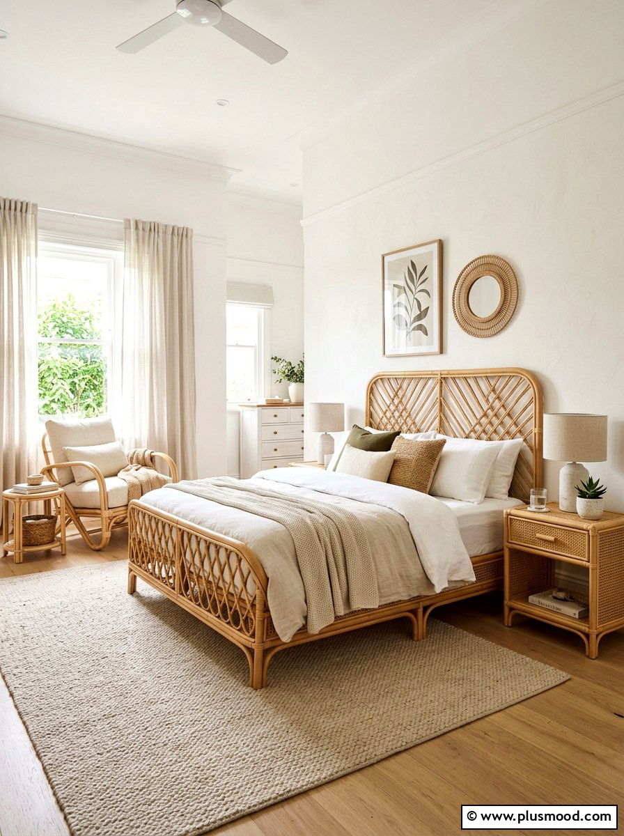 Rattan guest bedroom furniture - 25 summer guest bedroom ideas