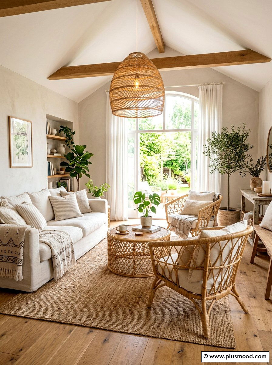 Rattan living room - 25 small summer living room ideas