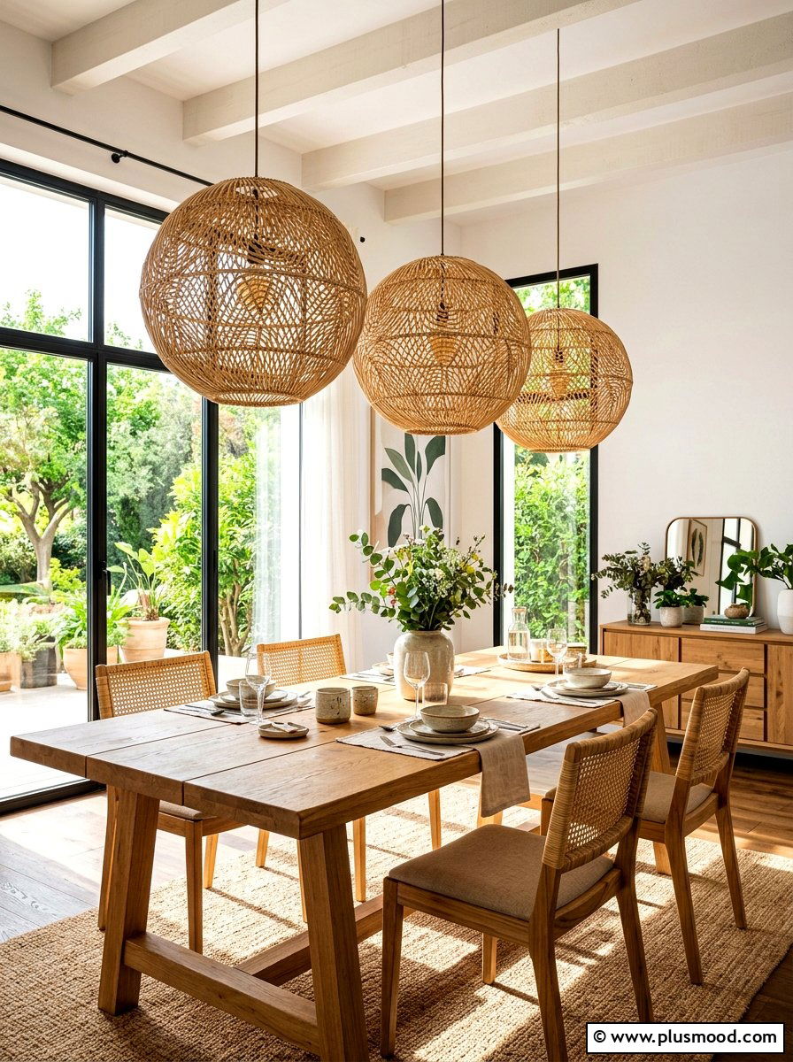 Rattan pendant lights - 25 simple summer decorating ideas