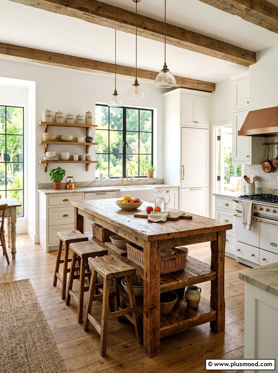 Raw Wood Kitchen - 25 summer natural texture decor ideas